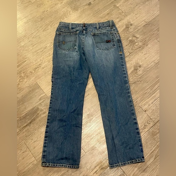 Ariat M4 FR Work Low Rise Boot Cut Men’s Blue Denim Jeans Size 36x32 - Picture 4 of 8